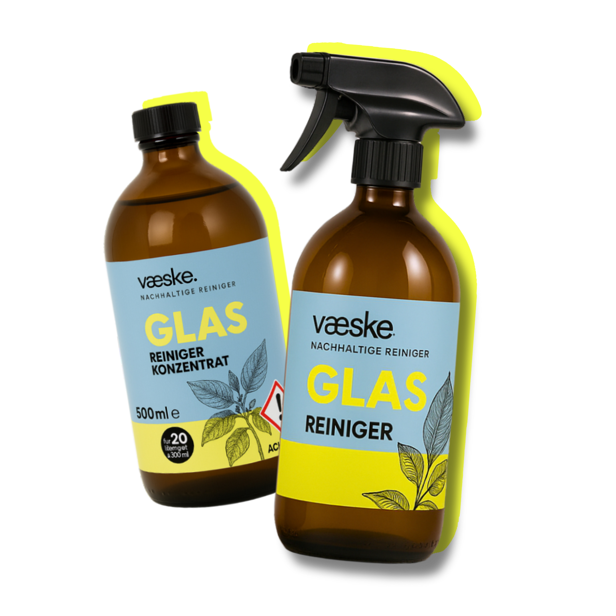 Glasreiniger Set mit Sprühflasche